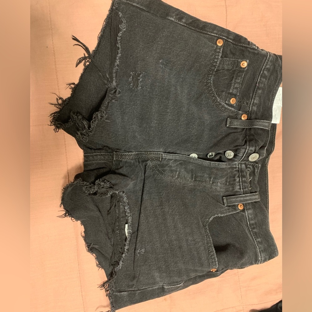 Levi 501 shorts black